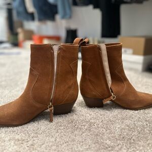 Brown Suede Ankle Boots